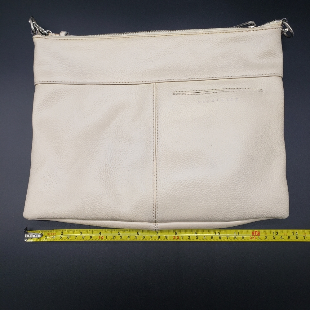 Sanctuary | Manhattanville White/Cream Leather Crossbody Bag - Picture 9 of 10